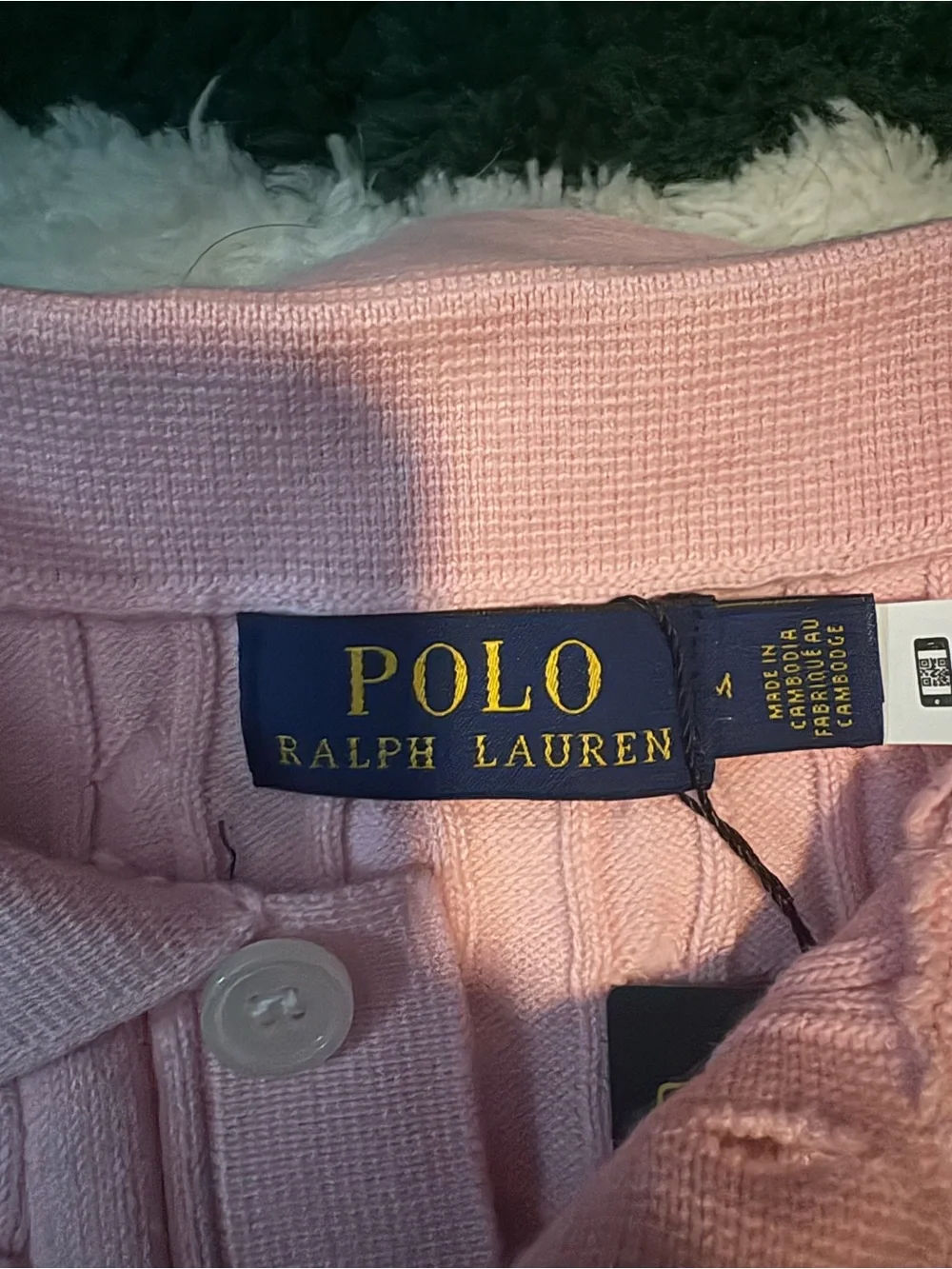 Polo by Ralph Lauren Pink Cable-Knit Polo